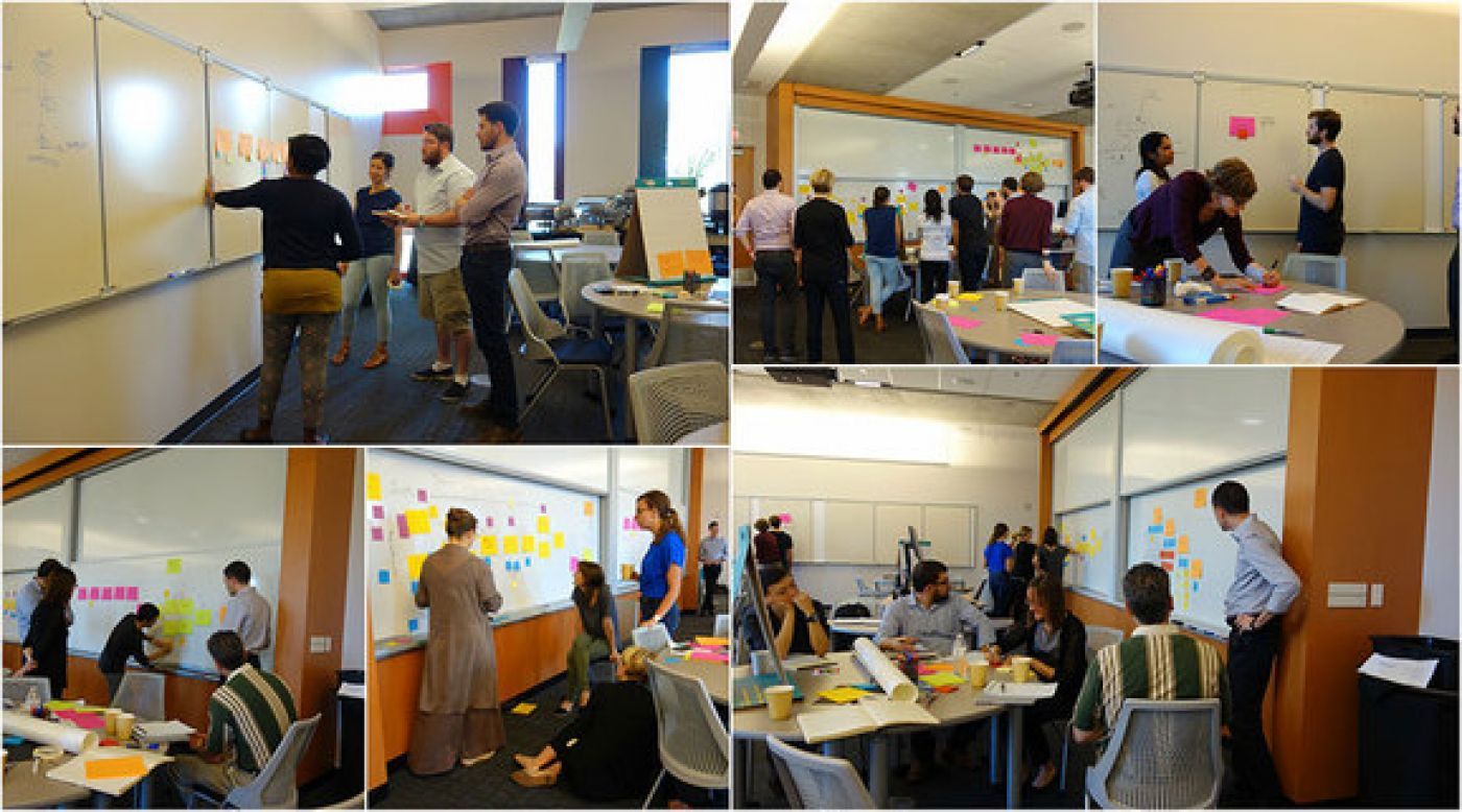 4 images of a workshop